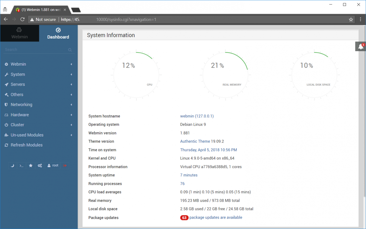 debian install webmin